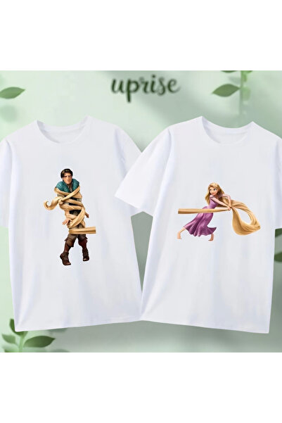 Vordevia Lover Couple Combination 2-Piece Printed Cotton Oversize T-Shirt