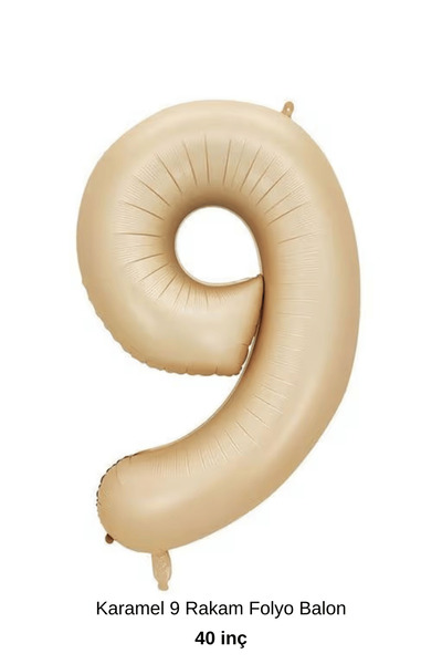 Bunloon 9 Numbers Caramel Color Foil Balloon 40 Inch Birthday Party Decoration