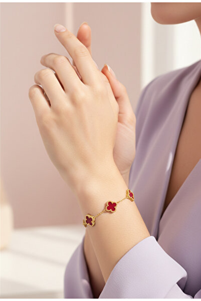 MİLUNXTE سوار ميني يونكا من الفولاذ مع سلسلة ذهبية باللون الأحمر الداكن