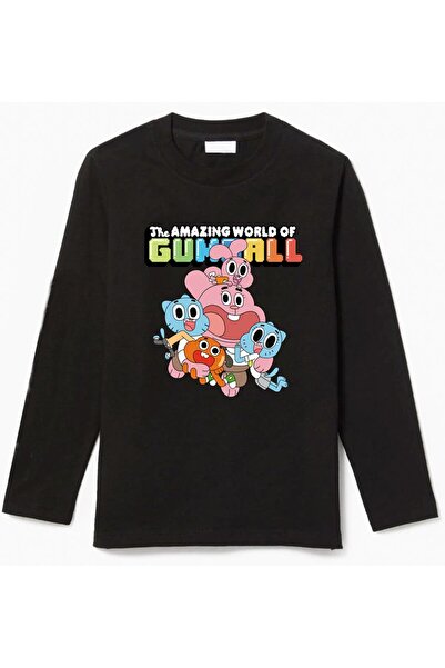 Efendioğlu Design Tricou cu mânecă lungă pentru copii, din bumbac imprimat, c...