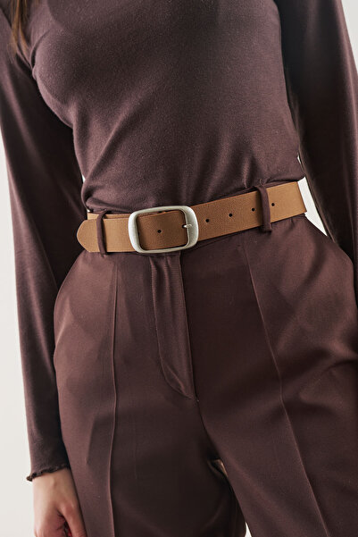 Manuka Suede Looking Buckle Belt Camel