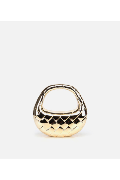 Hotiç Kadın Gold Metalik Dokulu Portföy Çanta