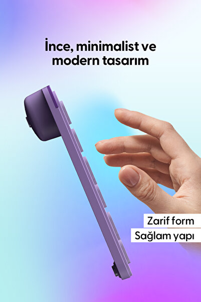 Daxi MK390 Ultimate Slim Combo Kablosuz Bluetooth Klavye Mouse Seti, Scissor-Switch Klavye, Türkçe Q