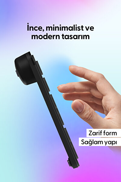 Daxi MK390 Ultimate Slim Combo Kablosuz Bluetooth Klavye Mouse Seti, Scissor-Switch Klavye, Türkçe Q