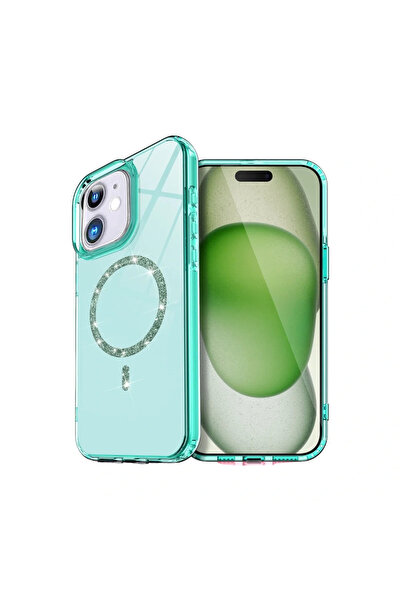 xirshop غطاء آيفون 11 لايف دايموند ماجسيف - أخضر