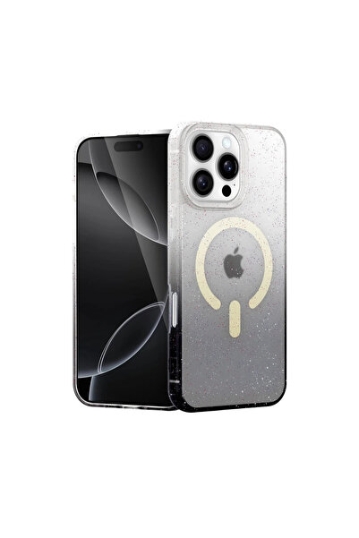 xirshop غطاء آيفون 16 برو ماكس بوميل اللامع مع تقنية ماج سيف - أسود