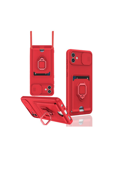 cepmoda Samsung Galaxy "A05" Case with Ring and Ip Strap, Card Holder Camera ...