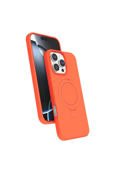 xirshop غطاء آيفون 16 برو ريجال مع حامل ماج سيف - برتقالي
