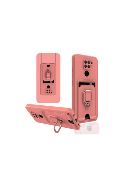 cepmoda حافظة ريدمي نوت 9 مع حلقة - حزام للرقبة - حامل بطاقات - غطاء متعدد ال...