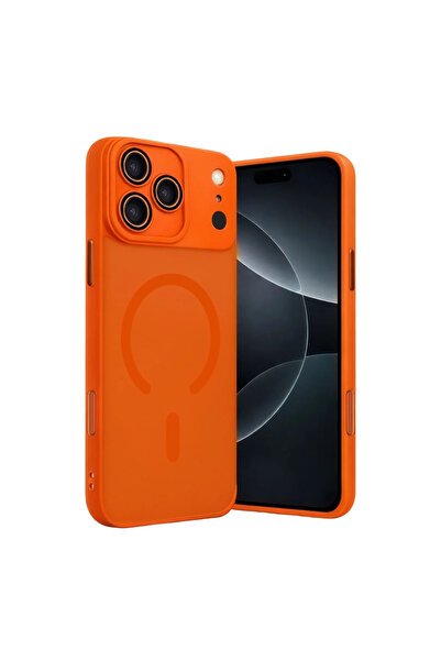 xirshop غطاء ماجسيف لـ آيفون 17 برو مع عدسة جوتا - برتقالي