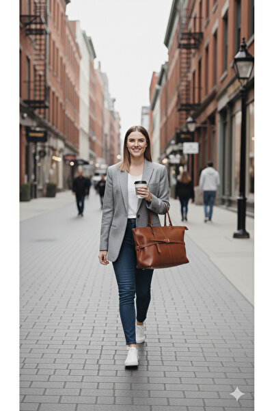 RMY MODA Kemer Detaylı Vegan Deri Büyük Boy Kol ve Omuz Çantası