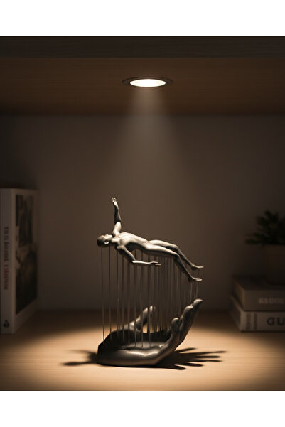 CT STONES Figurină decorativă modernă abstractă gri, în formă de om, 3D, real...