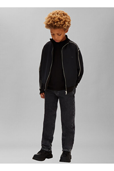 Calvin Klein Düz Erkek Çocuk Siyah Sweatshırt IB0IB02631BEH