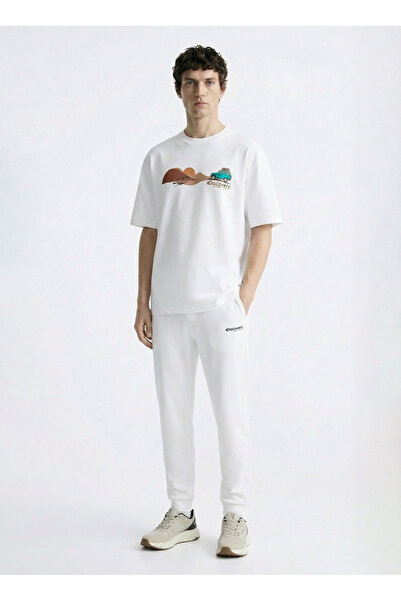 Discovery Expedition D6SM-TST3771 Yeşil Bisiklet Yaka Relaxed Baskılı Erkek T...