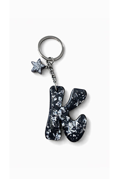 orixa Letter K Keychain - Bag Charm (Black)