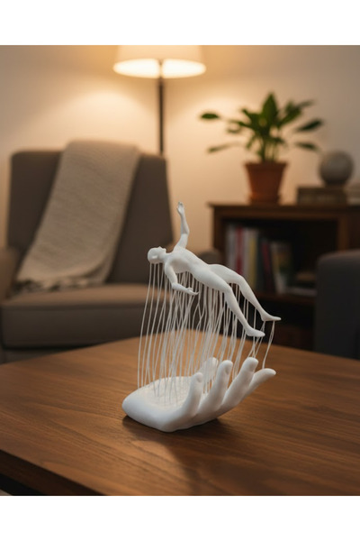 CT STONES تمثال ثلاثي الأبعاد لشخصية إنسانية باللون الأبيض، تحفة فنية حديثة ل...