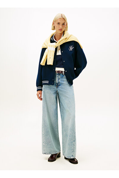 Tommy Hilfiger Mavi Kadın Geniş Fit Denim Pantolon DNM GLIS 70's WIDE LEG HW ...