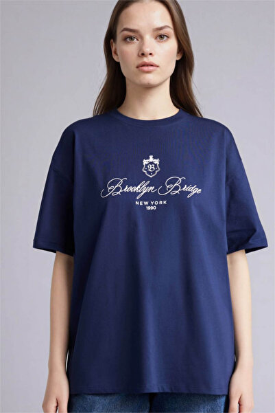 DeFacto 26Y801000606 Navy Blue Women's T-Shirt H1406Ax/Nv251