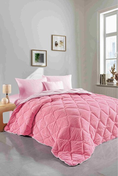 tekstilfabic Çift Kişilik Wellsoft Yorgan Uyku Seti - Lastikli Çarşaflı 2 Yas...