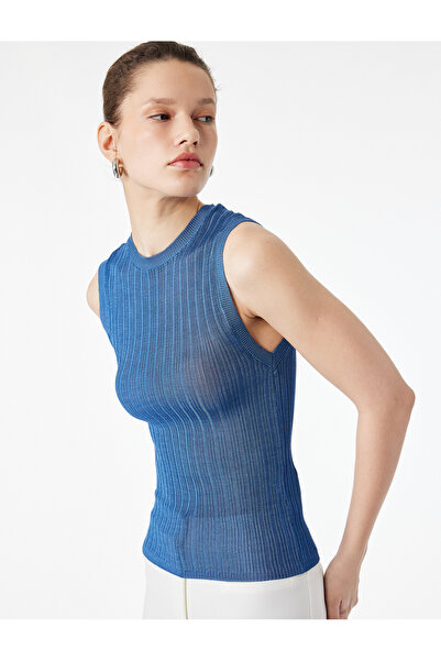 Koton Bluză de tricotat fără mâneci cu gât crew