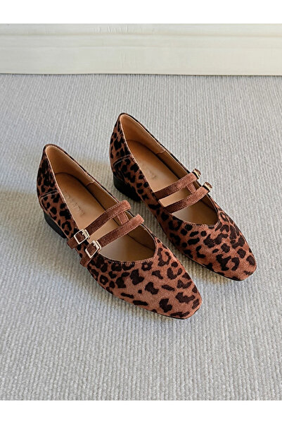 Take Two By Styli Leopard Print Buckle Mary Jane Shoes