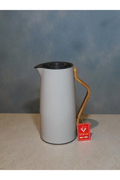 WDA 1.0L Insulated Thermal Coffee Pot with Wooden Handle – Hot & Cold Beverag...