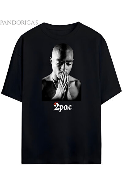 Grafftee Clothing Tricou unisex din bumbac cu design Tupac Shakur Pandorica