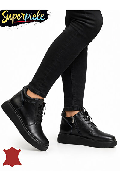 piele naturala Women's short boots made of Genuine Leather , lined, with zipp...