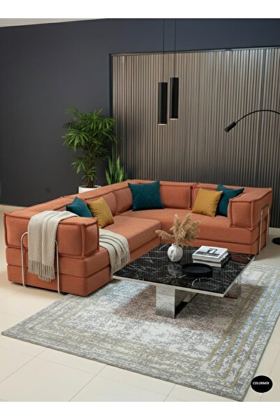 COLORMİX Modern L Koltuk Köşe Takımı - Tamamen Sünger Rahat Oturum - Modüler ...