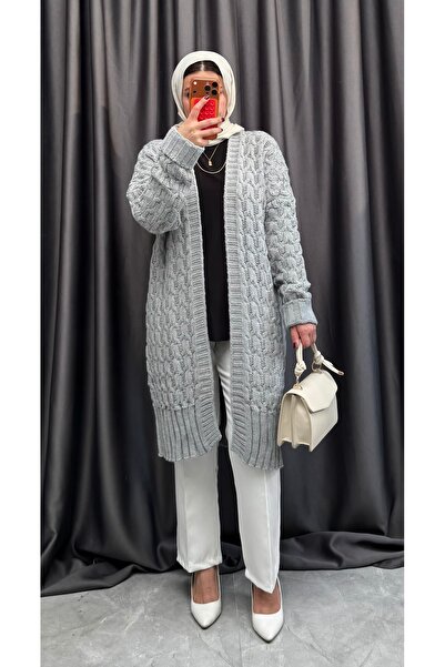 NİSUM MODA Thick Knitted Knitwear Cardigan