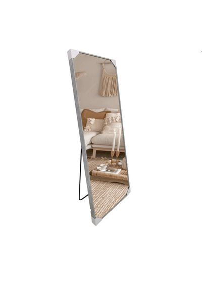 Generic Mirror stand and hanger with modern wooden edges
