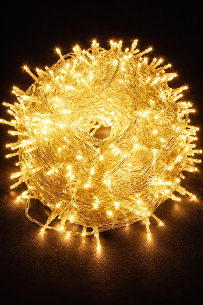 Taimi 1-Piece USB-Powered Yellow Copper String LED Lights, 100 LEDs - 10 meter