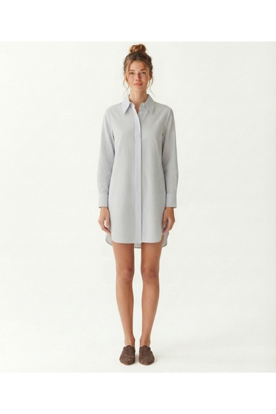 Yargıcı Geniş Gömlek Yaka Uzun Kol Gömlek