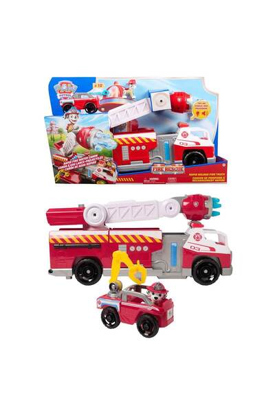 PAW PATROL Sesli ve Işıklı Fire Rescue Figürü ve İtfaiye Aracı Oyun Seti