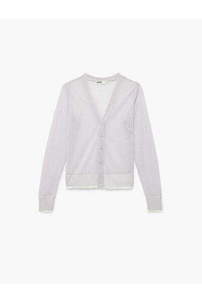 Koton Uzun Kollu Düğmeli V Yaka Triko Hırka