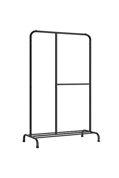 SONGMICS Metal clothes rack 105x50x195 cm, with adjustable bar and 3 storage ...