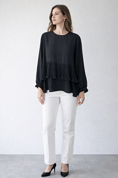 AYHAN Garni Pilise Detailed Blouse