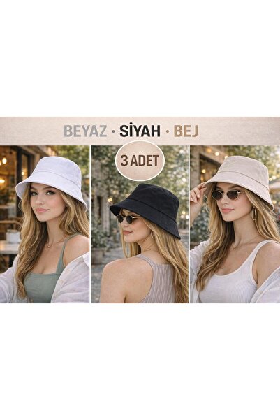 Wearflawless Women's 3-Piece Set Bucket Hat, Bucket Hat, Trendy Summer Casual...