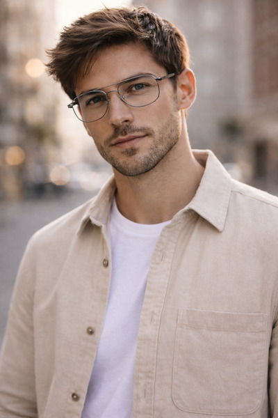 By Donetto Wolf Metal Computer Screen Glasses with Blue Light Filter