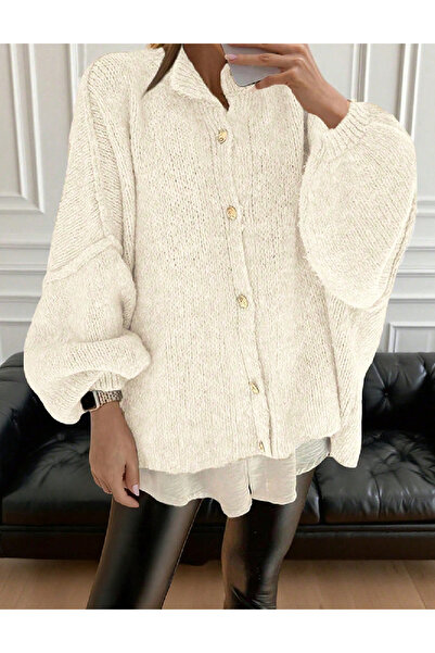 Evendi Oversized Cardigan, White