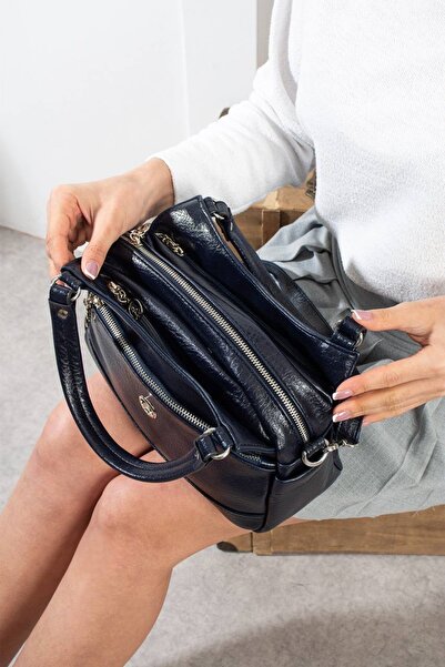 KIRASE Γυναικεία τσάντα χιαστί ώμου με 5 θήκες, από ποιοτικό μαλακό δέρμα, πο...