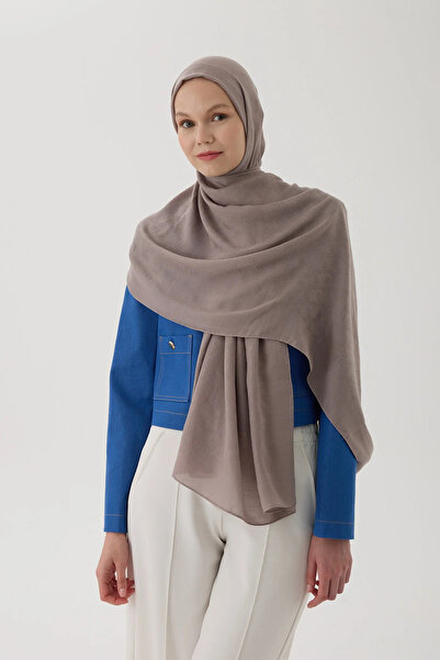 Zeta Group Îmbrăcăminte hijab pentru femei, șal jacquard de culoare nurcă, se...