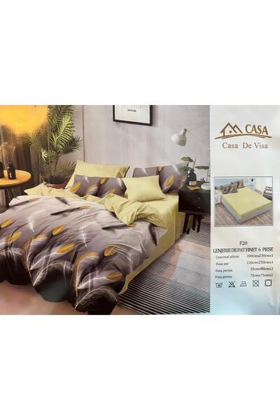CASA LENJERIE DE PAT 6 PIESE-FINET PREMIUM 230cmx250cmx1, CU ELASTIC