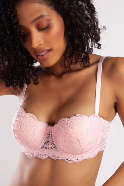 PİNKSTORE Golshan G.Colors Push up Strapless Bra, Light Pink Comfort and Styl...