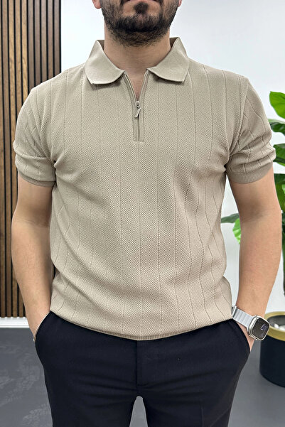 Edwox Ανδρικό μπλουζάκι πόλο με μοτίβο με κουκκίδες Vizon Edw462