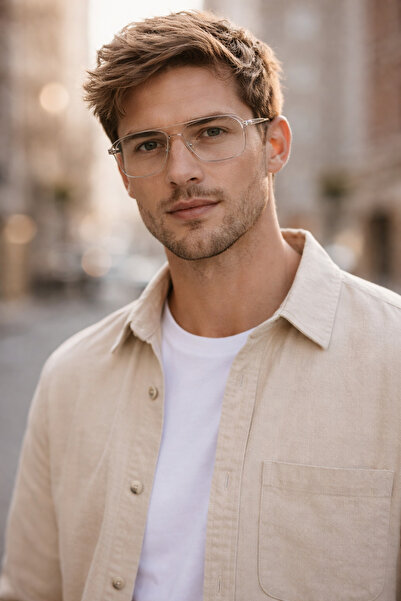 By Donetto Wolf Metal Computer Screen Glasses with Blue Light Filter