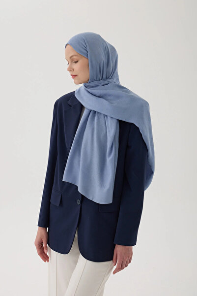 Bonnie Clyde Women's Islamic Clothing Seasonal Light Blue Color Jacquard Shaw...