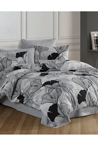 NazeninHome Dream Ranforce Cotton Duvet Cover Set with Elastic Sheets for Sin...