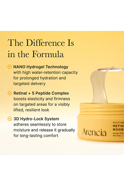 Arencia Retinal Boosting Eye Mask Patch Retinal & Peptides 60 Paches