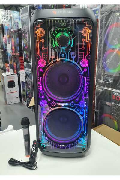 Tastech BÜYÜK BOY KABLOSUZ MİKROFONLU BLUETOOTH HOPARLÖR ŞARJLI TAŞINABİLİR S...